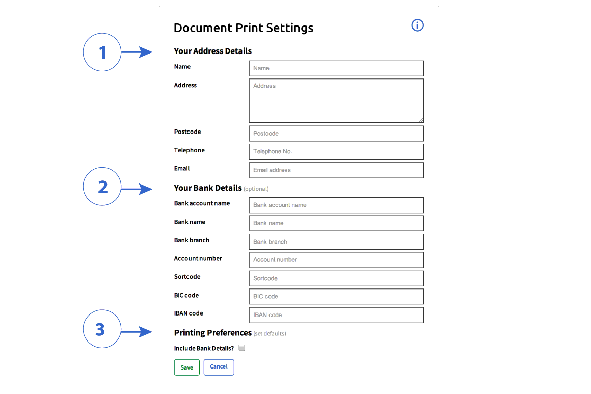 Document settings edit form